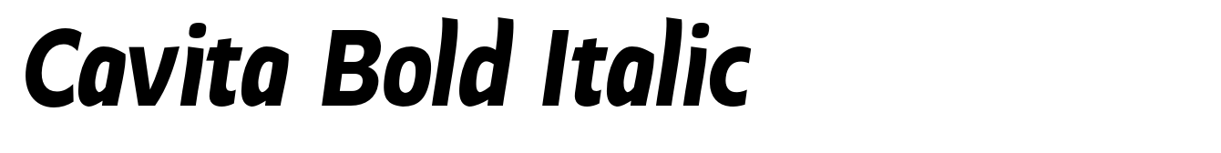 Cavita Bold Italic